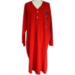 Pleetway Mens L/XL Red Night Shirt Christmas